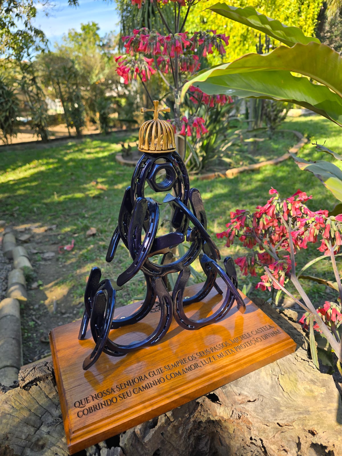 Escultura Nossa Sra Aparecida mini com base